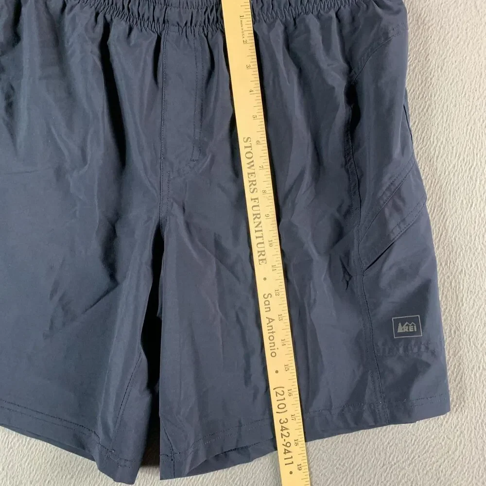 REI Shorts Mens Large Blue 9 Inseam Hiking Quick Dry Stretch Pockets Athletic